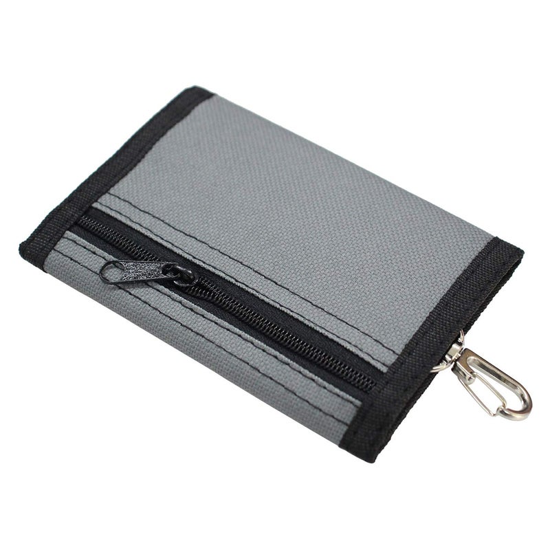 JONYEE Kids Wallet for Boys and Girls, Novelty Wallet for Boys and Girls Ages 5-7, Camo Teen Wallet for Kids Birthday Gifts - Pure Gray - Image 4